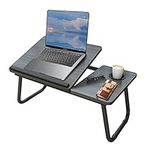 Laptop Desk, Laptop Bed Table with Foldable Legs & Cup Slot, Reading Holder Notebook Stand Breakfast Bed Tray Book Holder for Sofa, Bed, Terrace, Balcony