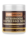 Adaptogenic Mushroom Espresso Coffee w/ Organic Lion’s Mane, Reishi & Cordyceps - Focus, Stress Relief, Energy & Immunity - Keto Friendly, Sugar Free, Super Premium Arabica & Robusta Beans, Immune Booster (Adaptogenic Espresso, 70 Grams)