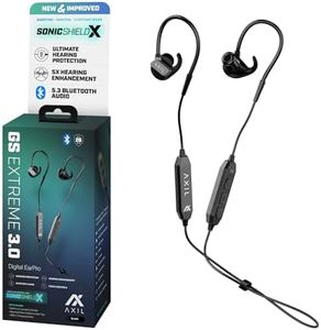 AXIL GS Extreme 3.0 Shooting Ear Protection – Black - Hearing Enhancement & Noise Isolation Bluetooth Earbuds – 5X Hearing Protection for Shooting, Travel, Work and Concerts