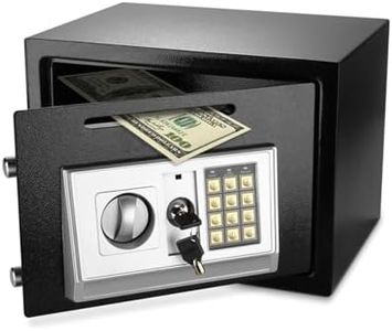 Flexzion Electronic Depository Safe Box with Drop Slot Posting Opening - Digital Keypad Combination Lock Security Cabinet for Home Office Money Documents Gun Cash Deposit Hotel (13.8"x10"x10")