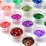 DTOL 24Box Nail Art Decoration Glitter Paillette Dust Powder