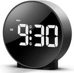 LeCoirrax Upgraded Digital Alarm Clock for Kids Teens, Digital Clock Bedside, Large LED Display, Battery USB Alarm Clock with Snooze 2 Alarms 12/24H 4 Adjustable Brightness for Bedroom, Office(Black)