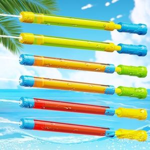 Water Gun Toy - Shoot Up to 40 Feet, 6 PCS Outdoor Squirt Gun Pool Toys for Kids & Adults, Water Guns for Swimming Pool Beach Summer Party Games
