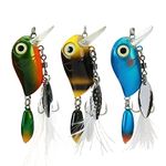 Pelican Mate Crankbaits for Bass Fishing Shallow Diving Fishing Lures Topwater Swimbaits Freshwater and Saltwater 3PCS 1.5’’/0.2 oz (Multicolor)