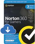 Norton 360 for Gamers 2024, Antivirus software 3 Devices and 1-year subscription with automatic renewal, Secure VPN, Dark Web Monitoring and Password Manager, PC/Mac/iOS/Android