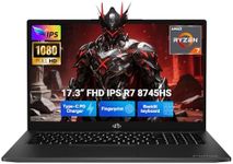 NIMO 17.3" Gaming-Laptop, AMD Ryzen 7 8745HS (Up to 4.9GHz Beat R9 7940HS) 32GB RAM 1TB SSD Radeon 780M, USB 4.0 FHD PC for AI Multitasking & Remote Video Creators Streaming 2-Yr Warranty