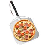 Mimiuo Aluminum Turning Pizza Peel for Oven and Grill, 12 x 14 Inch Pizza Spatula Turning Shovel for Baking Bread and Pie, Pizza Oven Accessories and Pizza Tools