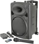 QTX , QR10BT PA: Powerful Portable PA with Bluetooth Connectivity, One Wireless Mic, Internal Rechargeable Battery, Trolley Handle and Wheels