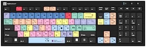 Logickeyboard 'Slimline Nero' Designed for Editing in Adobe Premiere Pro on Windows PC • p/n LKBU-PPROCC-BJPU-US