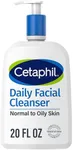 Cetaphil Face Wash, Daily Facial Cleanser for Sensitive, Combination to Oily Skin, NEW 20 oz, Gentle Foaming, Soap Free, Hypoallergenic