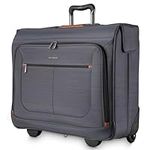Ricardo Beverly Hills Montecito 2.0 Softside Wheeled Rolling Garment Bag for Travel, Men and Women, Built-in Suit Compartment, 23-inch, Grey