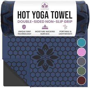 Yoga Towels for Hot Yoga, Non Slip and Long Clever Towel Provides Grip with Unique Two-Sided Design, Microfiber is Absorbant and Lightweight with Moisture Wicking Properties