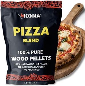 Kona Wood Smoker Tube & Smoking Pellets Set - Hot & Cold Smoke for Charcoal, Electric, Gas & All BBQ Grills - Stainless Steel 12 Inch Hexagon & 14 ounces of Premium Blend Hardwood