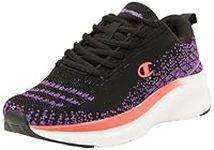 Champion Women's Athletic-Cloud I W Sneakers, Black Red Kk006, 5.5 UK