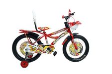 SUMATI Unisex Phantom Steel BMX Cycle, 20T, Single Speed Gear Red Color for Kids 5-8 Years