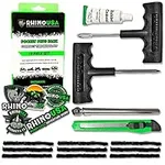 Rhino USA Tyre Repair Kit (Compact Set) - Complete Car Tyre Repair Kit for Plugging a Tubeless Flat Tyre on the Go - Emergency Tyre Repair Kit for Cars UTVs, ATVs, Motorcycles, Trailers Etc