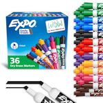 EXPO Low-Odor Dry Erase Markers, Chisel Tip, 36 Pack