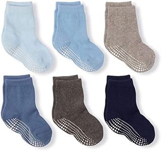 LA ACTIVE Non Slip Grip Ankle Boys and Girls Socks for Babies Toddlers and Kids