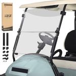 10L0L Golf Cart Windshield for Club Car Precedent Gas or Electric(04-Up),Clear Fold Down Windshield Anti-UV Impact Resistant - 37.5"W X 33.6"H