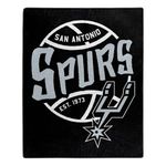 Northwest NBA San Antonio Spurs 50x60 Raschel Blacktop DesignBlanket, Team Colors, One Size