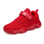 YAVY Unisex-Child Sneakers Tennis Shoes Fashion Running Shoes Lightweight Walking Shoes （Boys/Girls/Little Kid/Big Kid ）, Full Red, 11 US Little Kid