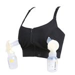 Hands Free Pumping Bra,Breastfeeding Bra for Suitable for Breastfeeding-Pumps by Medela, Lansinoh, Philips Avent, Spectra etc-All Day Pumping Bra