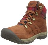 KEEN Women's Kaci 3 Winter Mid Waterproof Hiking Boot, Tortoise Shell/Red Plaid, 5.5 UK