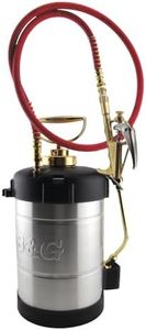 B&G - Primeline 1 Gallon Stainless Sprayer (N124-CC) - Extenda-Ban Valve - 9" Brass Extension - 4-Way Crack & Crevice Tip - Durable, Precise, Field Repairable
