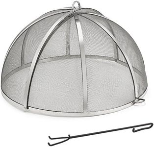 Good Directions Heavy Duty Fire Pit Spark Screen with Lifter, Stainless Steel, Hinged for Easy Access, 30 Inch Diameter