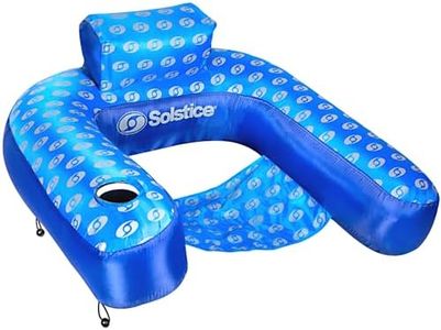 SWIMLINE Solstice Extra-Large Fabric Covered U-Seat Pool Float U-Seat Lounger Raft for Adults & Kids I Comfortable Sling Seat, Back Rest, Cup Holder, & Quick-Dry Cover for Adult Or Kid Floating