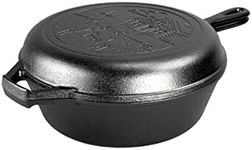 Lodge 3.2 Quart Cast Iron Cabin Combo Cooker, Black