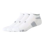 Under Armour Boy's UA HeatGear No Show Socks (Pack of 3) - White, Large