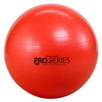TheraBand Exercise Ball, Professional Series Stability Ball with 55 cm Diameter for Athletes 5'1" to 5'6" Tall, Slow Deflate Fitness Ball for Improved Posture, Balance, Yoga, Pilates, Core, Red