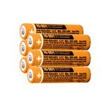 6 Pack HHR-55AAABU NI-MH Rechargeable Batteries for Panasonic, 550mAh 1.2V AAA Battery for BT Gigaset Cordless Phones