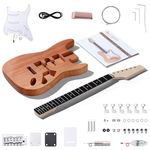 Leo Jaymz DIY ST Style Electric Guitar Kits with Mahogany Body and Maple Neck - Ebony Fingerboard and All Components Included