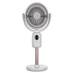 YHK Portable Fan Rechargeable, Stand & Table fan Folding Telescopic & Adjustable Height for Office Home Outdoor Camping (GREY)