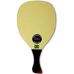Frescobol Paddle, American Walnut Wood Beach Paddle Ball Racket, Black Padded Grip