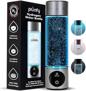 PIURIFY Hydrogen Water Bottle Generator 9.5 Oz Silver