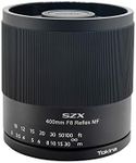 Tokina 634707 Telephoto Lens, Mirror Lens, SZX Super Tele, 15.7 inches (400 mm), F8 Reflex MF, Nikon F-Mount, Reflective, Manual Focus, Interchangeable Mount, Full Size Compatible