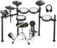 Donner DED-200 Electric Drum Sets with Quiet Mesh Drum Pads, 2 Cymbals w/Choke, 31 Kits and 450+ Sounds, Throne, Headphones, Sticks, USB MIDI, Melodics Lessons (5 Pads, 3 Cymbals)