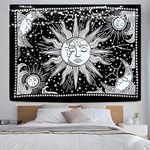 ICC Poster Wall Hanging Tapestries Tapestry Bohemian Decoration Psychedelic Hippie Large Vintage Gift Wall Hanging Dorm Decor Blanket Hippy Rasta Reggie Collage Mat Decoration (Black White)