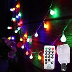 Tomshine Globe String Lights Mains Powered Outdoor Fairy Lights Multi-Color 8 Modes Waterproof with Remote Control for Party Living Room Bedroom Patio Garden (18M 150LED)