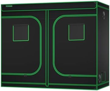 VIVOSUN S848 4x8 Grow Tent 96"x48"x80" High Reflective Mylar Tents with Observation Window and Floor Tray for Hydroponics Indoor Plant for VS4000/VSF4300