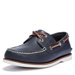 Timberland Men's Classic 2-Eye Boat Shoe, Navy Smooth, 10.5