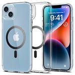 Spigen Ultra Hybrid Magfit Back Cover Case Compatible with iPhone 14 Plus (TPU + Poly Carbonate | Carbon Fiber)