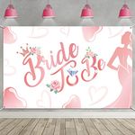 DPKOW Fabric Bride to Be Banner for Hen Party Decoration, Hen Party Photo Booth Backdrop Banner for Hen Do Night Decoration, Bridal Shower Hen Party Accessories, 185 * 110cm