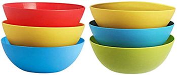 Kuber Industries Plastic Microwave Safe 6 Pieces Mixing Bowl Set- 1000 ML (Multi) - CTKTC034738