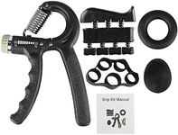 SOLARA Hand Gripper Set of 5, Finger Exercise Equipment Hand Grip for Gym, Hand Grip Strengthener & Hand Exercise Equipment, Mobile app with 5 eBooks and 50 Plus Videos, Black