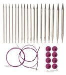 Knit Picks Options Interchangeable Nickel Plated Circular Knitting Needle Set by KnitPicks