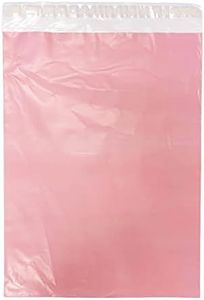 Pink Poly Mailer Courier Bag Self Sealing Packing Plastic Aznpac Shipping Mailing Satchel Thickness 60 Micron 100 Bags (255x330mm)